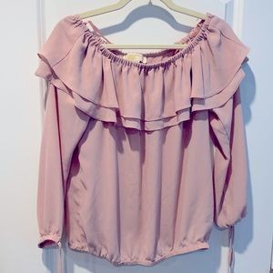 Michael Kors Size Small Long Sleeve Blouse | Pink Blush